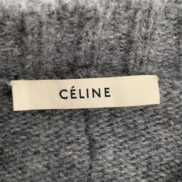 Céline Gray Wool Sweater With Distressed Hem & Sleeves Size S - Picture 7 of 8